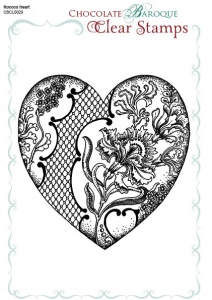Rococo Baroque Heart Single Clear stamp